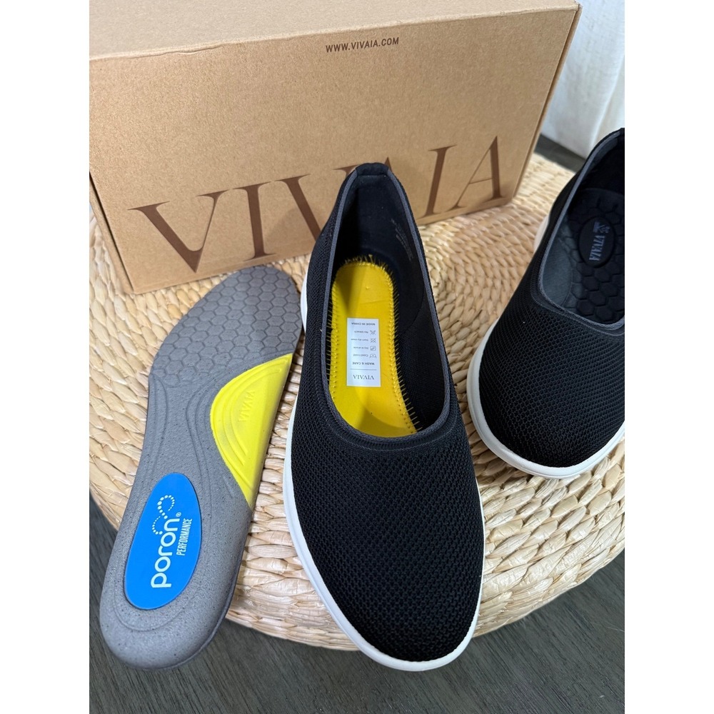 VIVAIA Comfortable Round Toe Water Resistant Flat Shoes Black size EU/39 US/8 - Picture 6 of 11